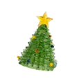 thumbnail image 4 of Adorno de árbol de Navidad de cristal, estatua en miniatura, escultura de regalo para escritorio de chimenea verde claro, 4 of 9