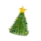 thumbnail image 4 of Adorno de árbol de Navidad de cristal, estatua en miniatura, escultura de regalo para escritorio de chimenea verde claro, 4 of 9
