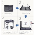thumbnail image 2 of Nice C Adjustable Height Camping Table with Mesh Bag, Black, 2 of 5