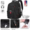 thumbnail image 3 of NUBILY - Mochila para portátil de 17 pulgadas, impermeable, extragrande, mochila de viaje TSA antirrobo, universidad, negocios, para hombre, con puerto de carga USB, 17.3, mochila para computadora de, 3 of 5