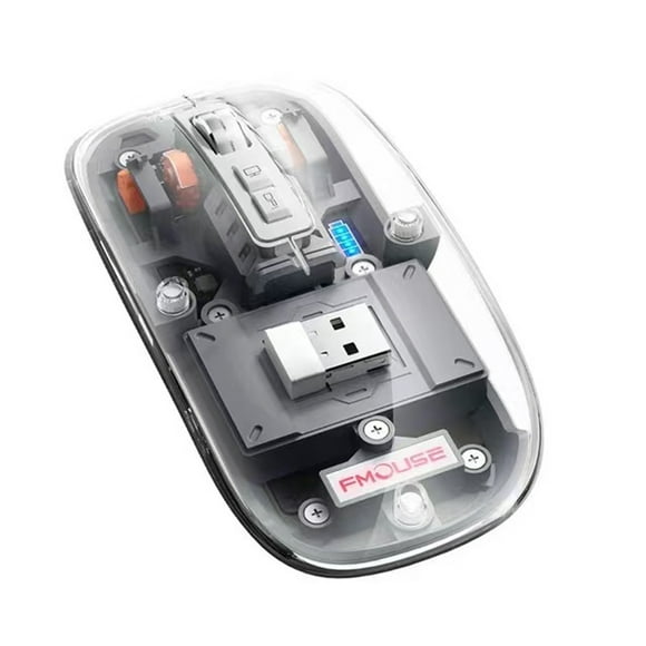 Mistaha Wireless Transparent Mouse Three-mode Connection Transparent Modes Adjustable DPI Mouse Superior Performance Gaming Mouse