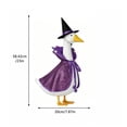 thumbnail image 3 of Porch Goose Accessory Set, Porch Goose Outfits, Halloween Porch Goose Outfit, Wizard, 23X8 Inch Red Black Lace Witch Dress with Pink Bow Accents and Matching Witch Hat for Holiday, 3 of 6