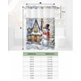 thumbnail image 6 of No Hook Shower Curtain with Snap in Liner, Christmas Snowman Candy House Hotel Shower Curtains for Bathroom, Washable Shower Curtain Liner Set with Mesh Top Window, 36"x78", 6 of 6