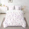 thumbnail image 2 of Feelyou Funny Pug Dog Bedding Comforter Set 7pcs for Kids, Kawaii Dalmatian Animal King Bedding Sets, Cute Flower Floral Reversible Bed Sheets, Luxury Bedroom Decor, 2 of 8