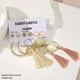 thumbnail image 3 of Conjunto de seis pares de pendientes con borlas de perlas y flores de estilo bohemio., 3 of 7