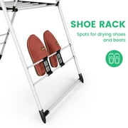 Vebreda Clothes Drying Rack, Foldable Large Drying Hanger for Indoor and Outdoor Use, White