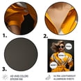 thumbnail image 3 of Designart "Stylish Woman Yellow Icon" Fashion Metal Art Living Room, 3 of 5