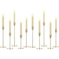 Gold Candlestick Holders Set of 10 Taper Candle Holder in Bulk for