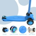 thumbnail image 4 of SPPTTY Toddler Kick Scooter with 3 LED Lighted Wheels and 3 Adjustable Height Handlebars ,Folding Kids Scooter for Boys Girls Ages 2-5,Blue, 4 of 7