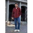thumbnail image 4 of COOFANDY Men's Flannel Shirts Long Sleeve Button Down Plaid Shirt Lightweight Christmas Shirt Jacket, 4 of 6