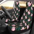 thumbnail image 2 of Pofeuu Pink Sleeping Fox Print Automotive Car Seat Covers Flat Cloth Full Set Seat Covers,Car Seat Covers front seats for Cars Trucks and SUVs(Two packs), 2 of 7