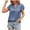 Blue, variant on Yyeselk Blouses for Women Dressy Casual V-Neck Ruffle Short Sleeves Comfy Shirts Trendy Smooth Silk Pure Color Summer Tee Tops for Ladies Beige XXL