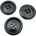 thumbnail image 2 of 20PCS 25mm Black Buttons Large Resin Buttons for DIY Sewing Tailor Crafts Coats Clothes Q4617, 2 of 4