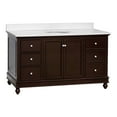 thumbnail image 3 of Bella 60" Single Bathroom Vanity with Chocolate Cabinet and Quartz Top, 3 of 6