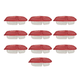 thumbnail image 1 of Set 10 Topper Reutilizables De Plástico Rectangular STYRKA 2 Divisiones Con Tapa Almacenamiento De comida Para Microondas, 1 of 5