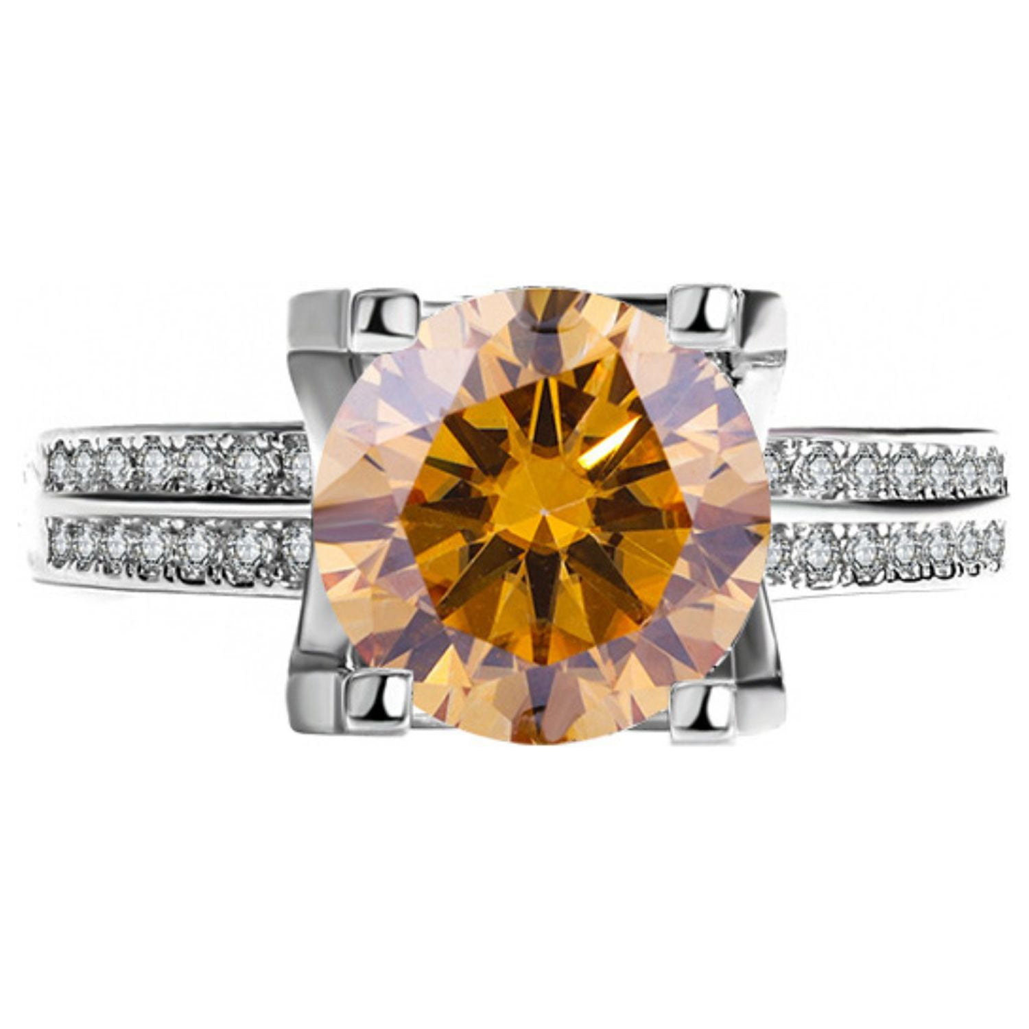 Moissanite Diamond Rings for Women 3ct Round Cut D Color VVS1 925