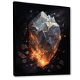 thumbnail image 2 of Designart "Luminous Meteorite Meteors II" Asteroids Floater Framed Canvas Wall Art, 2 of 7