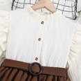 thumbnail image 6 of Ashirexll Girls Dresses Size 10-12, Girls Long Sleeve Dress, 8-12Y Kids Long Sleeve Ruffle Dress with Belt Fashion and Cute Fall Dress, 6 of 6