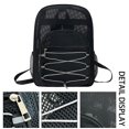 thumbnail image 2 of Mochila semitransparente Mochila de malla monedero transpirable multifuncional para deportes al aire libre (blanco), 2 of 9