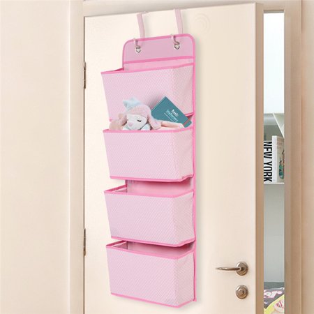 Hanging Closet Organizer 4 Pockets Wall Mount Over Door Storage