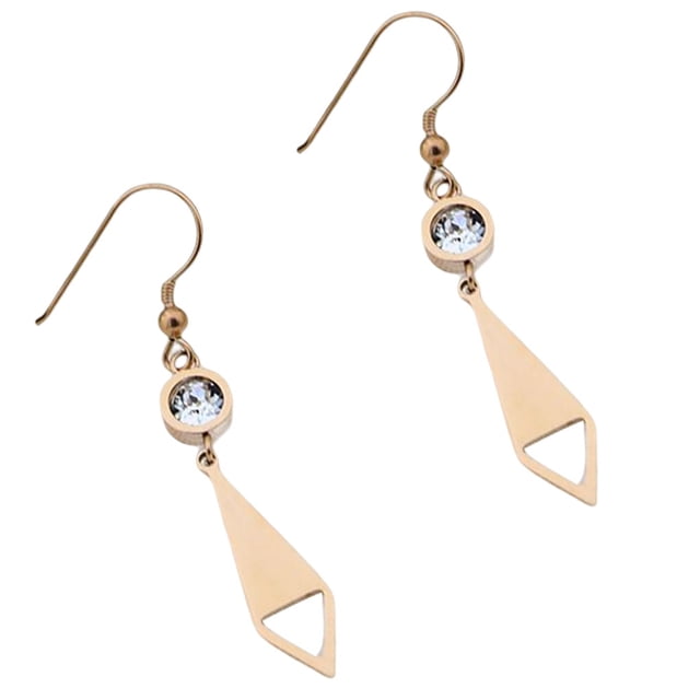 Pendientes con forma de corbata, gotas para los oídos, bucles versátiles para las orejas, decoraciones de orejas de oro rosa a juego, joyería Ropa, zapatos y accesorios Miscelánea Oro rosa Sonducket AP010104-02B