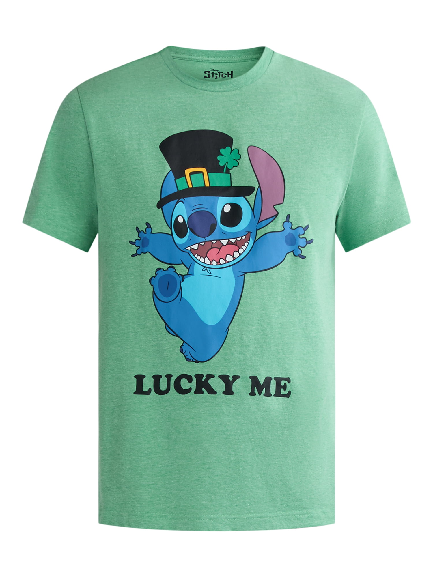 Disney Stitch Men's & Big Men's Saint Patrick's Day Graphic Tee, Sizes XS-3XL