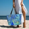 thumbnail image 6 of Daiia Peacock Beach Travel Bag - Water-Resistant Beach Bag, Lightweight Tote with 7 Pockets for Women and Men - Gym,Pool,Camping,Reusable Grocery Bag, 6 of 7