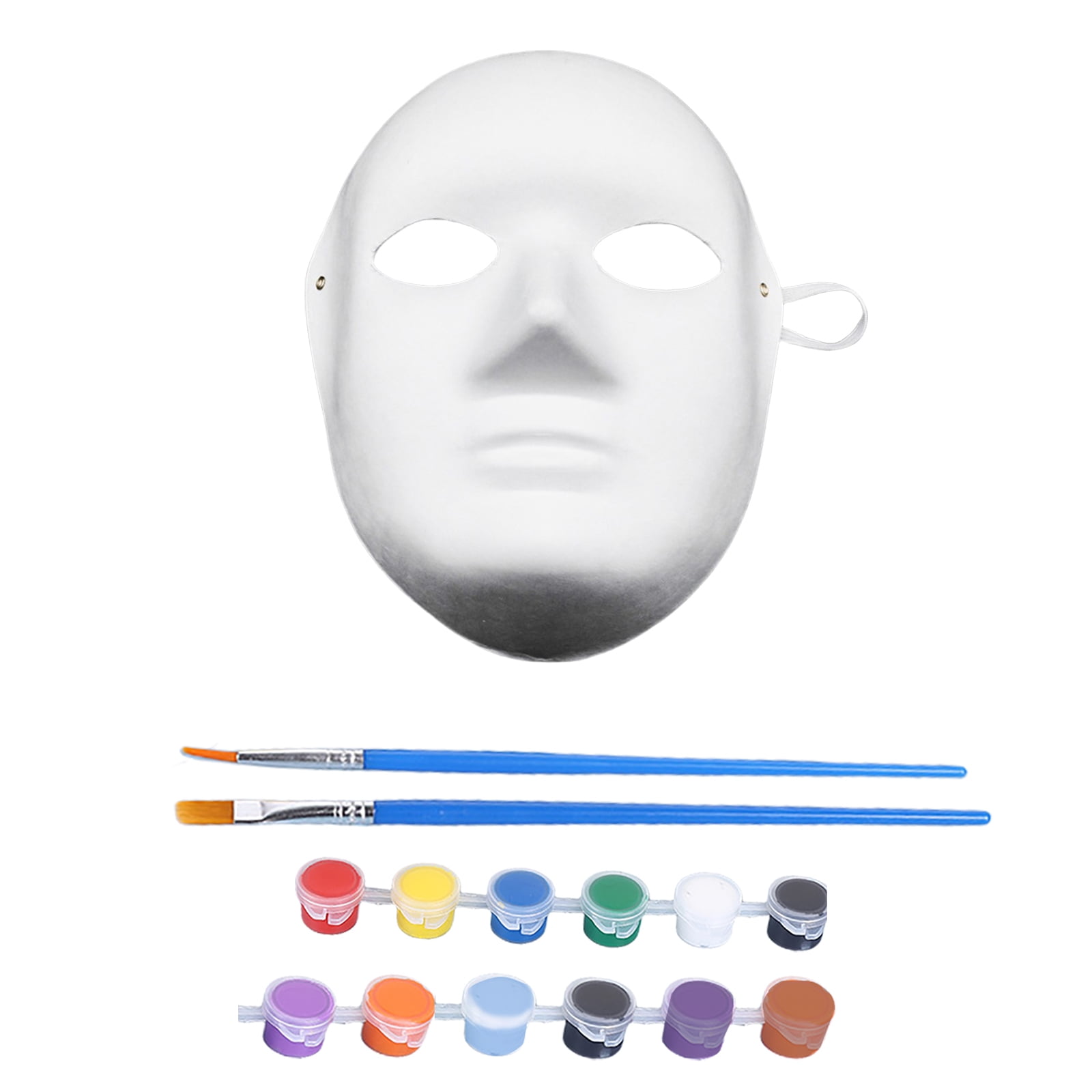 DIY Blank Paper Pulp Full Painting Kit for and Adults Halloween Art Craft Supplies with 12-Color Paint Set and Brushes for Creative Personalization 1Pack B