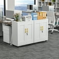 thumbnail image 4 of Erosoei Modern Metal Accent Storage Cabinet with Doors and 2 Adjustable Shelves, 4 of 7