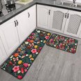 thumbnail image 2 of Pioneer Flower Floral Print Pattern Kitchen Rugs Sets Of 2,Anti Fatigue Kitchen Mat Rugs Non Slip Washable,Decorative Kitchen Floor Mats for Kitchen,Sink,Laundry,17"X30"+17"X47", 2 of 7