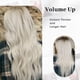 thumbnail image 4 of Extensiones de Cabello Ustar de Alambre Invisible con Diadema Transparente Tamaño Ajustable 4 Clips Seguros Postizo de Alambre Secreto Largo Ondulado 16 Pulgadas Gris Plateado Rubio, 4 of 7