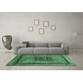 thumbnail image 3 of Ahgly Company Indoor Rectangle Abstract Turquoise Blue Modern Area Rugs, 2' x 3', 3 of 4