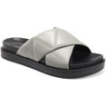 thumbnail image 1 of Aerosoles Womens Linney Slide Sandal 7 Grey Leather, 1 of 5