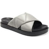 Aerosoles Womens Linney Slide Sandal 8 Grey Leather