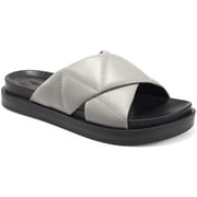Aerosoles Womens Linney Slide Sandal 10.5 Grey Leather