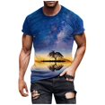 thumbnail image 1 of European And American Round Neck Casual Colorful Style Printed Short Sleeved T-shirt Top 4XL, 1 of 5