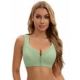 thumbnail image 4 of Unique Bargains Women's Wirefree Tank Back Bralette Wide Straps Bras Green 46 D, 4 of 6
