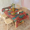 thumbnail image 3 of Red Christmas Tree and Ornament Pattern Rectangle Tablecloth 60"x102",Waterproof Polyester Rectangle Table Cloth, Wipeable Spillproof Polyester Tablecloth for Dining, Camping, Indoor and Outdoor, 3 of 6