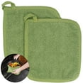 thumbnail image 5 of Cheers US 2Pcs Pot Holders with Pocket- Soft Cotton Hot Pads with Non-Slip Silicone Grip and Hanging Loop - Heat Resistant Kitchen Potholders Trivet Mats for Hot Pots Pans Oven, 5 of 7