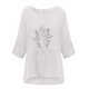 thumbnail image 3 of ICHUANYI Liquidación Camiseta de manga 3/4 suelta con cuello redondo y estampado a la moda para mujer ICHUANYI WER202308232389, 3 of 3