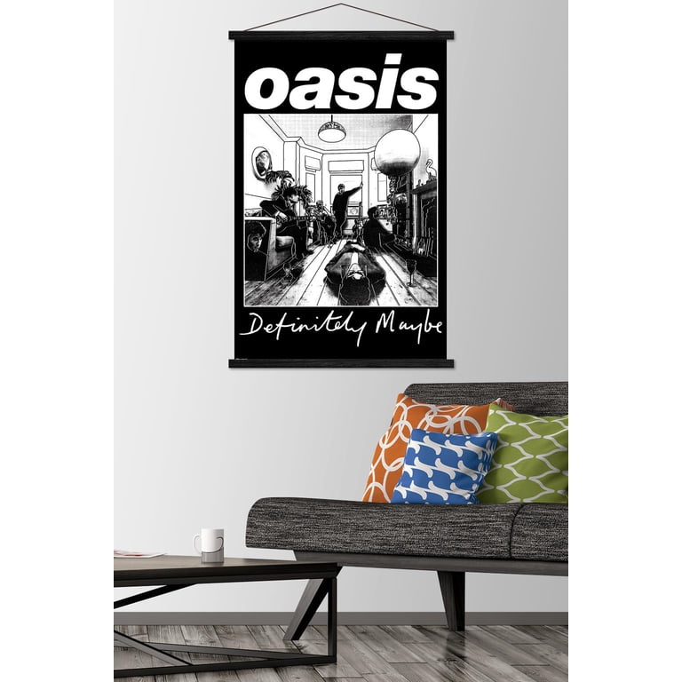 Oasis - Definitely Maybe Wall Poster with Magnetic Frame, 22.375