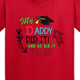 thumbnail image 4 of Inktastic My Daddy Did It and He Did It for Me with Graduation Cap Youth T-Shirt, 4 of 5