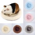 thumbnail image 2 of Hamster Bed Round Shape Plush Soft Warm Guinea Pig Bed Small Animal Sleep Mat, 2 of 7