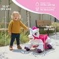 thumbnail image 3 of Qaba 12V Unicorn Ride on Toy, Kids Electric Ride on Horse with Carrot Toy, 3 of 10