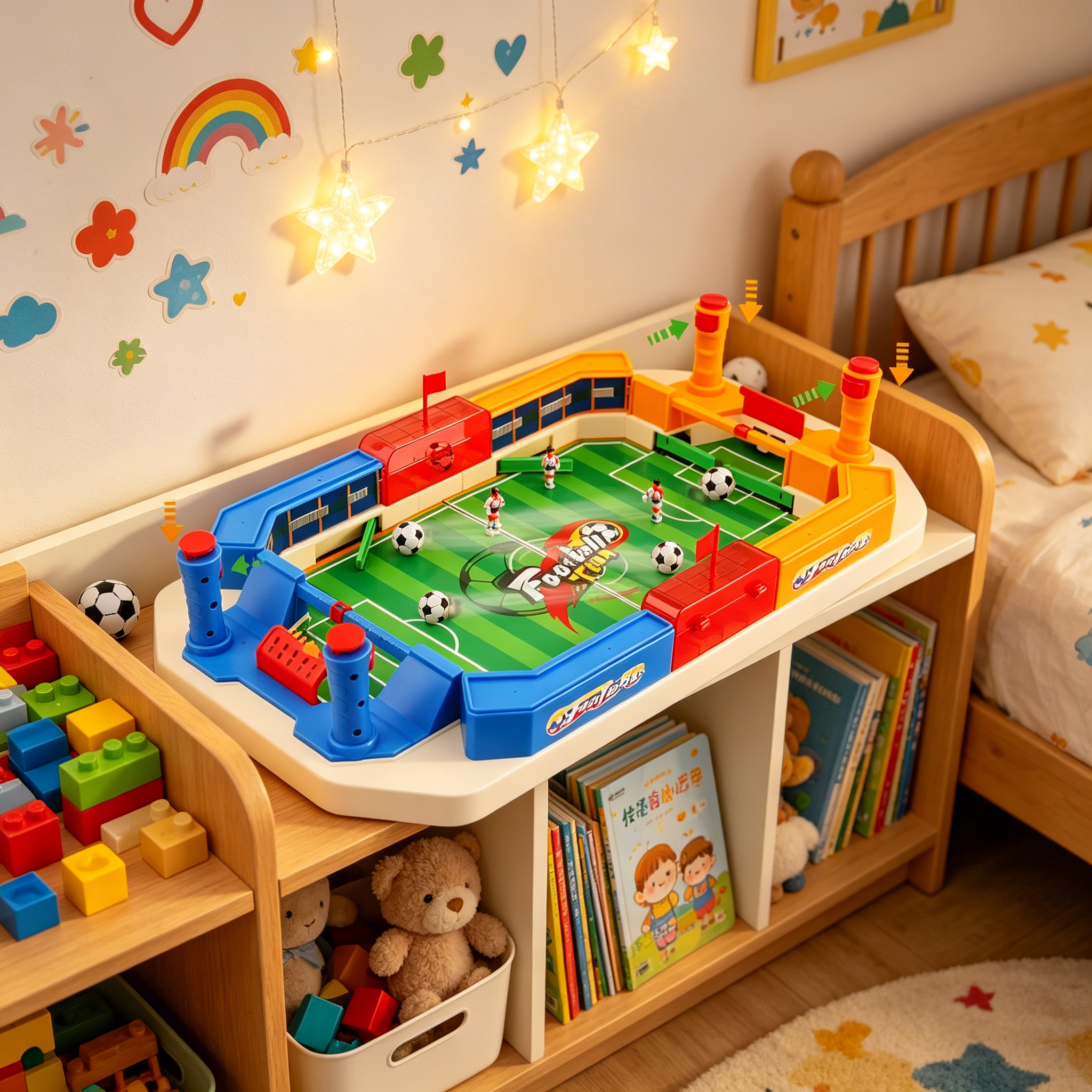 BESTSKY 2026 New Mini Foosball Table Games Tabletop Football Soccer for Indoor Fun,Birthday Gift for Kids