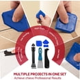 thumbnail image 4 of Silicone Caulking Tool Kit, Caulk Remover Tool, Putty Knife Scraper, 3 Glass Glue Corner Scrapers, Grout Removal Tool with Stainless Steel Head for Kitchen Bathroom and Window, 4 of 13