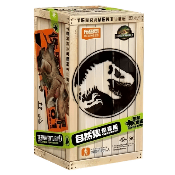 New Blokees Original Anime Jurassic World Building blocks Toys Surprise Dinosaur Tyrannosaurus Rex Assembled Model Toy Kids Gift