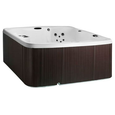 Lifesmart Curacao DLX (LS550 Plus) Hot Tub - 5-Person, 65-Jet, 220-Volt Spa in Arctic White/ Espresso