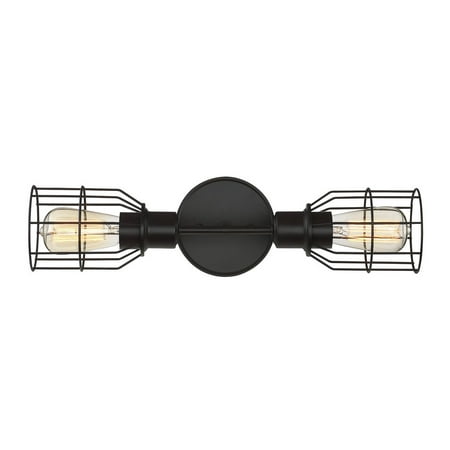 

Trade Winds Lighting TW021856ORB 2 Light Industrial Vintage Retro Loft Wire Cage Wall Sconce Light 100 Watts in Oil Rubbed Bronze