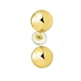 thumbnail image 3 of Jewelstop 14K Real Yellow Gold Stud Ball Earrings, Silicone Covered Gold Pushbacks - 10 Mm, 3 of 5